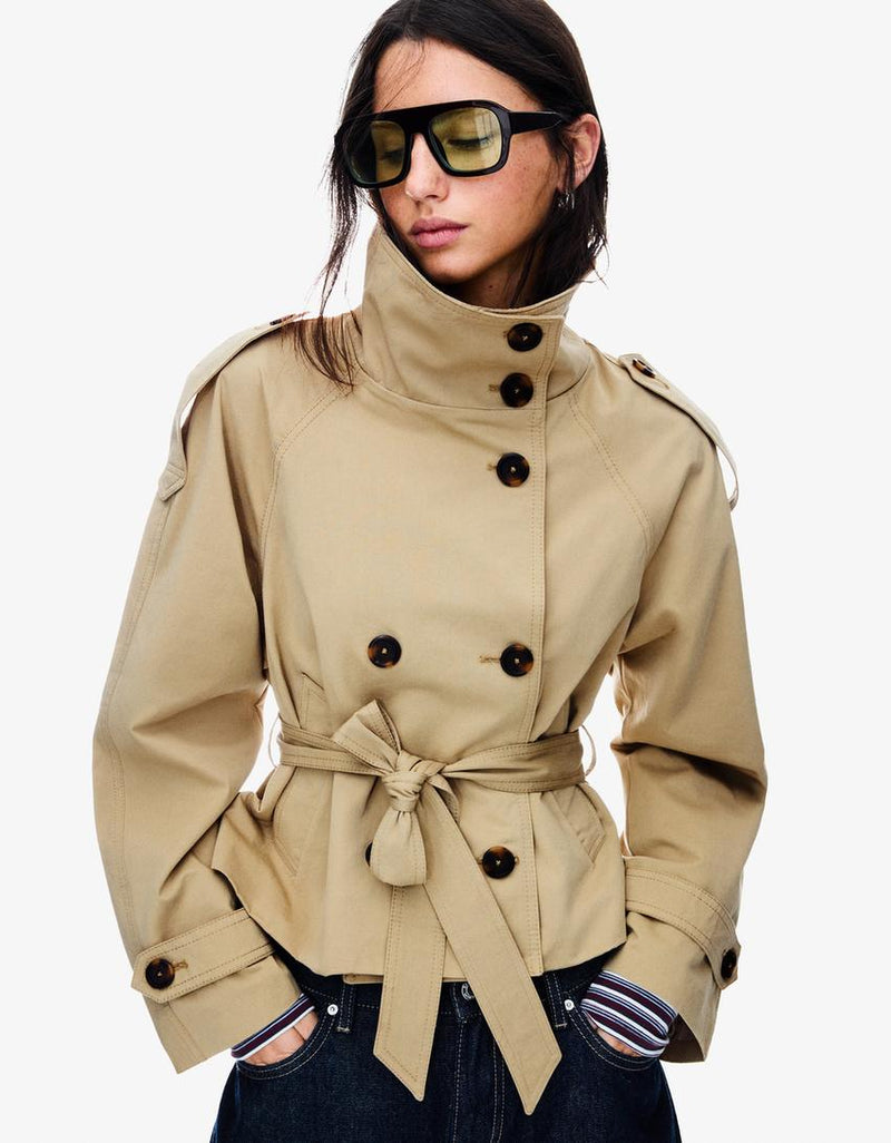 Short trench jacket