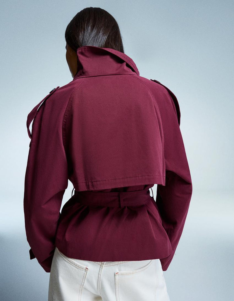 Short trench jacket