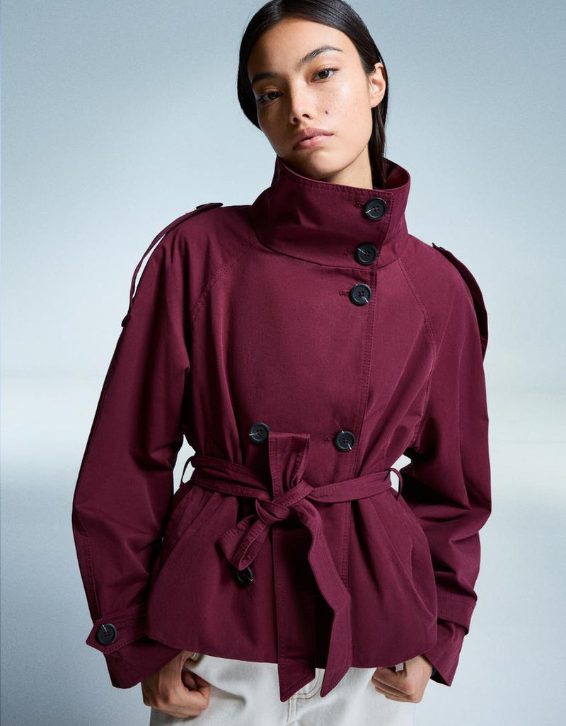 Short trench jacket