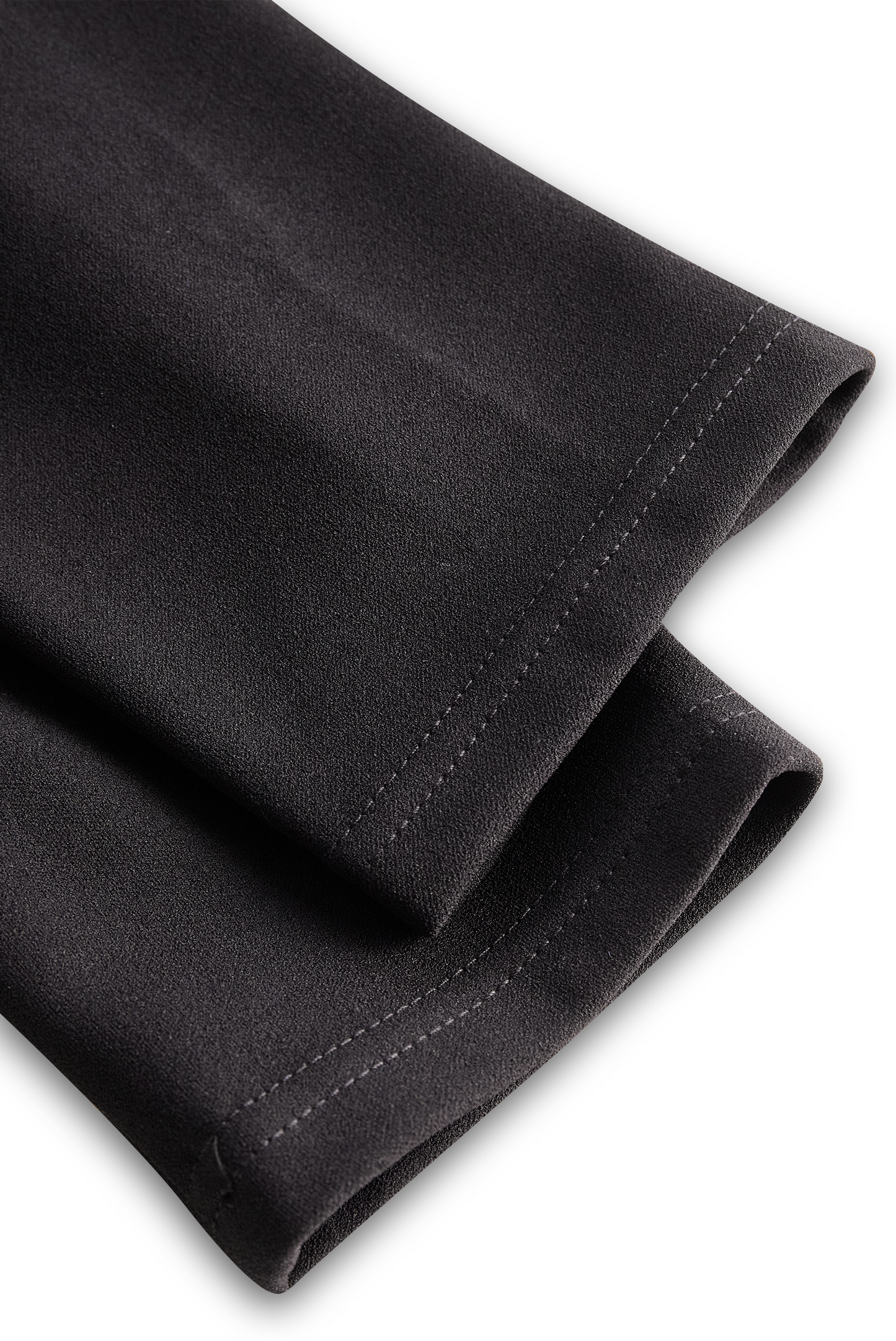 Serena | Refined Black Belted Sheath Dress with Mandarin Collar