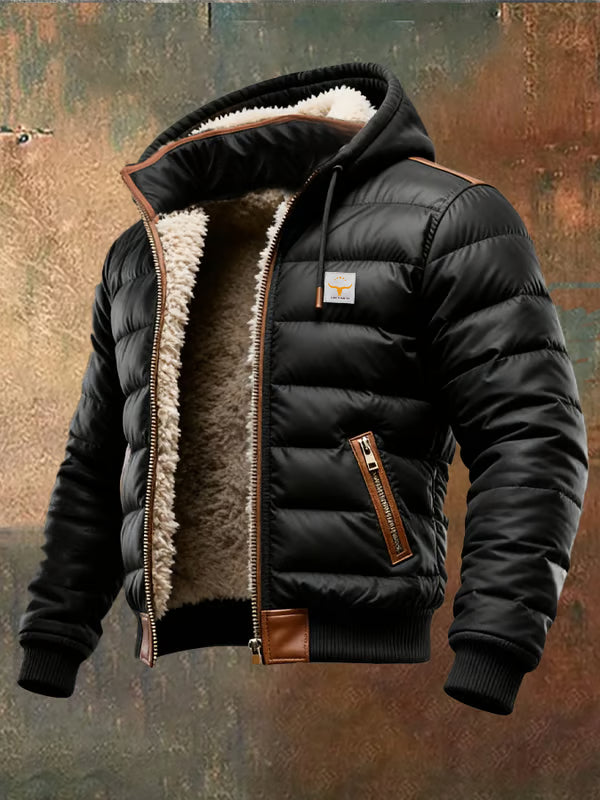 Marek | Męska retro pikowana kurtka z podwójnym kołnierzem