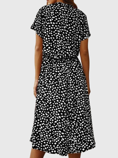 Amber - Printed V-Neck Dress