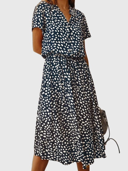 Amber - Printed V-Neck Dress