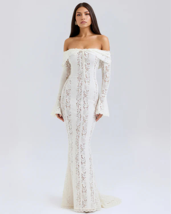 Alessandra Black Lace Maxi Dress