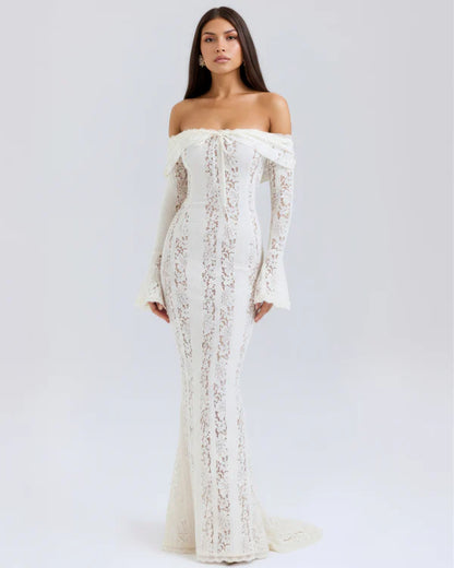 Alessandra Black Lace Maxi Dress