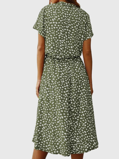 Amber - Printed V-Neck Dress