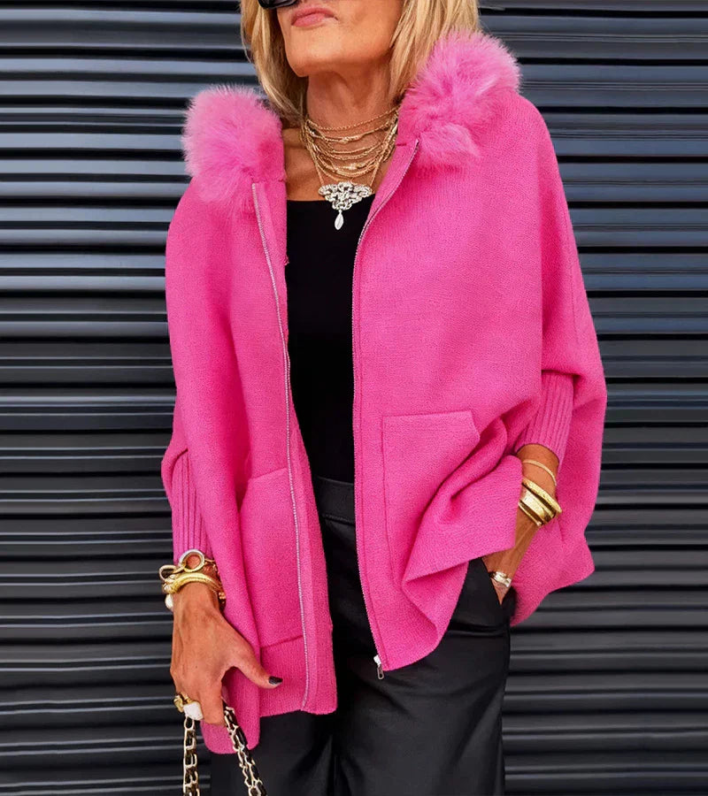 ARABELLE™ | Casualowy płaszcz z kapturem i futrzanym kołnierzem