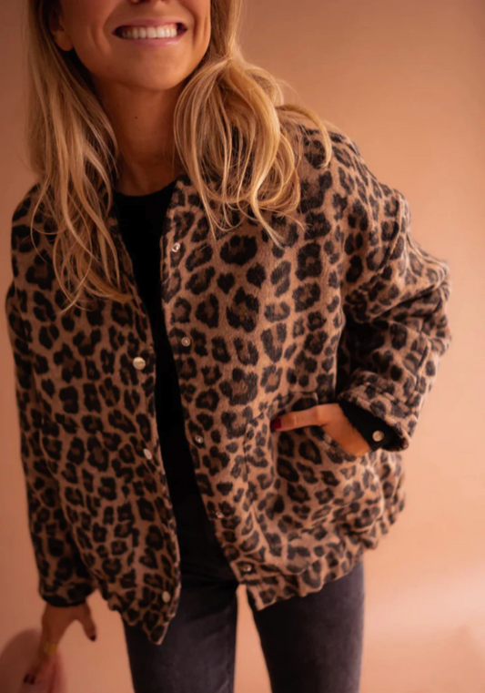 Leona | Leopard Bomber Jacket