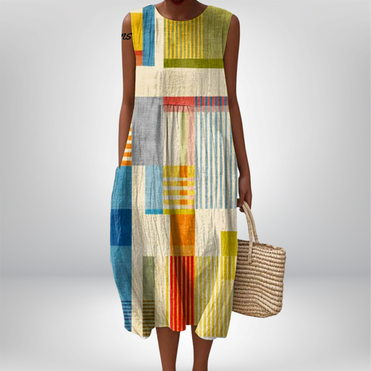 Lila | Modern Patchwork Dress