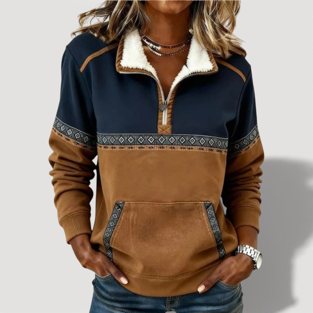 Ania – Przytulna Bluza z Półzamkiem