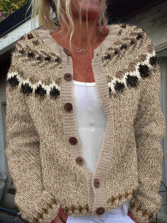 Aubree | Vintage Islandzki Sweter z Wełny