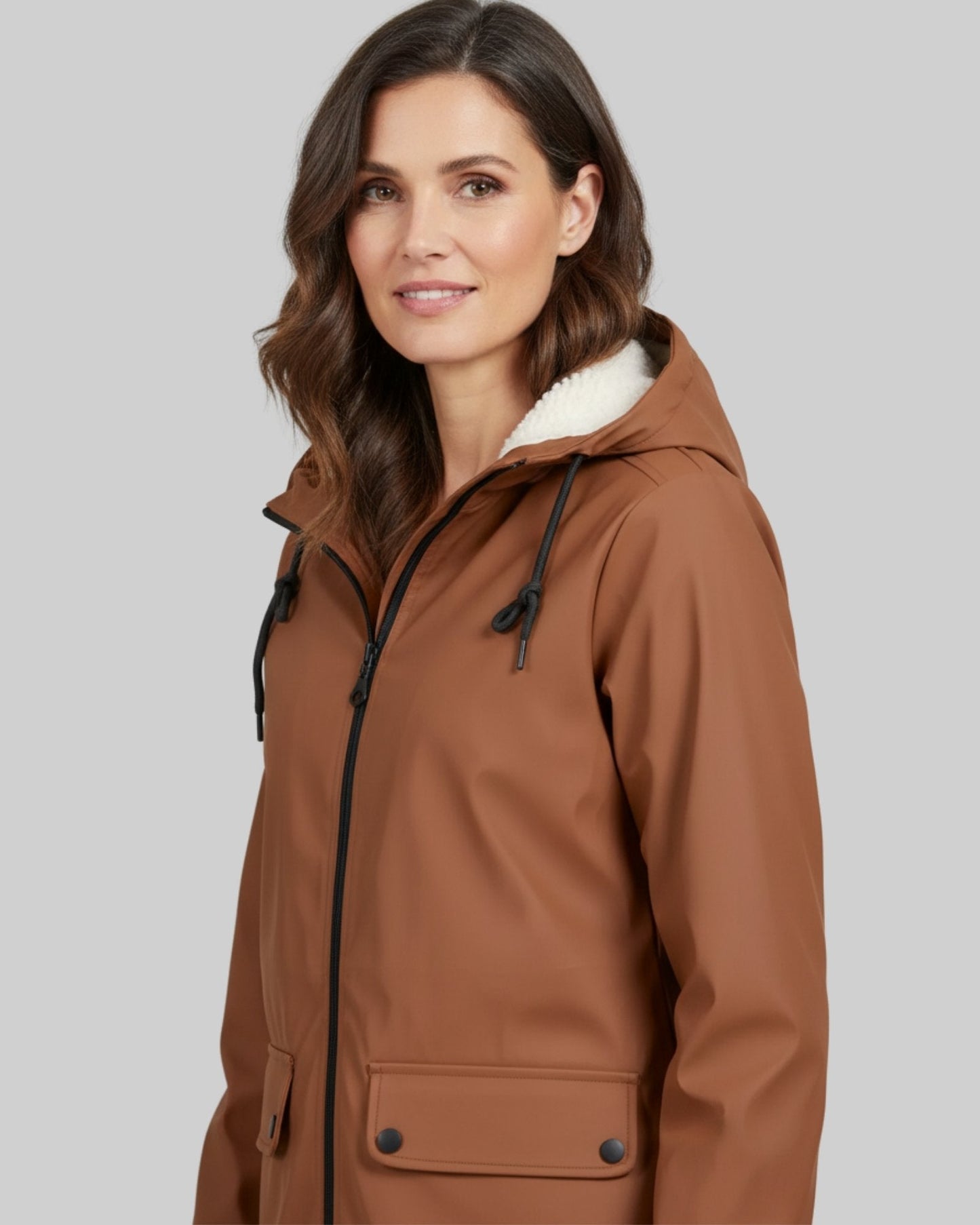 Amber | Fleece Lined Rain Parka