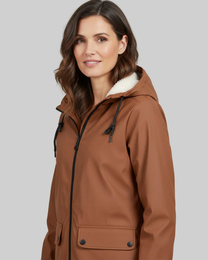 Amber | Fleece Lined Rain Parka