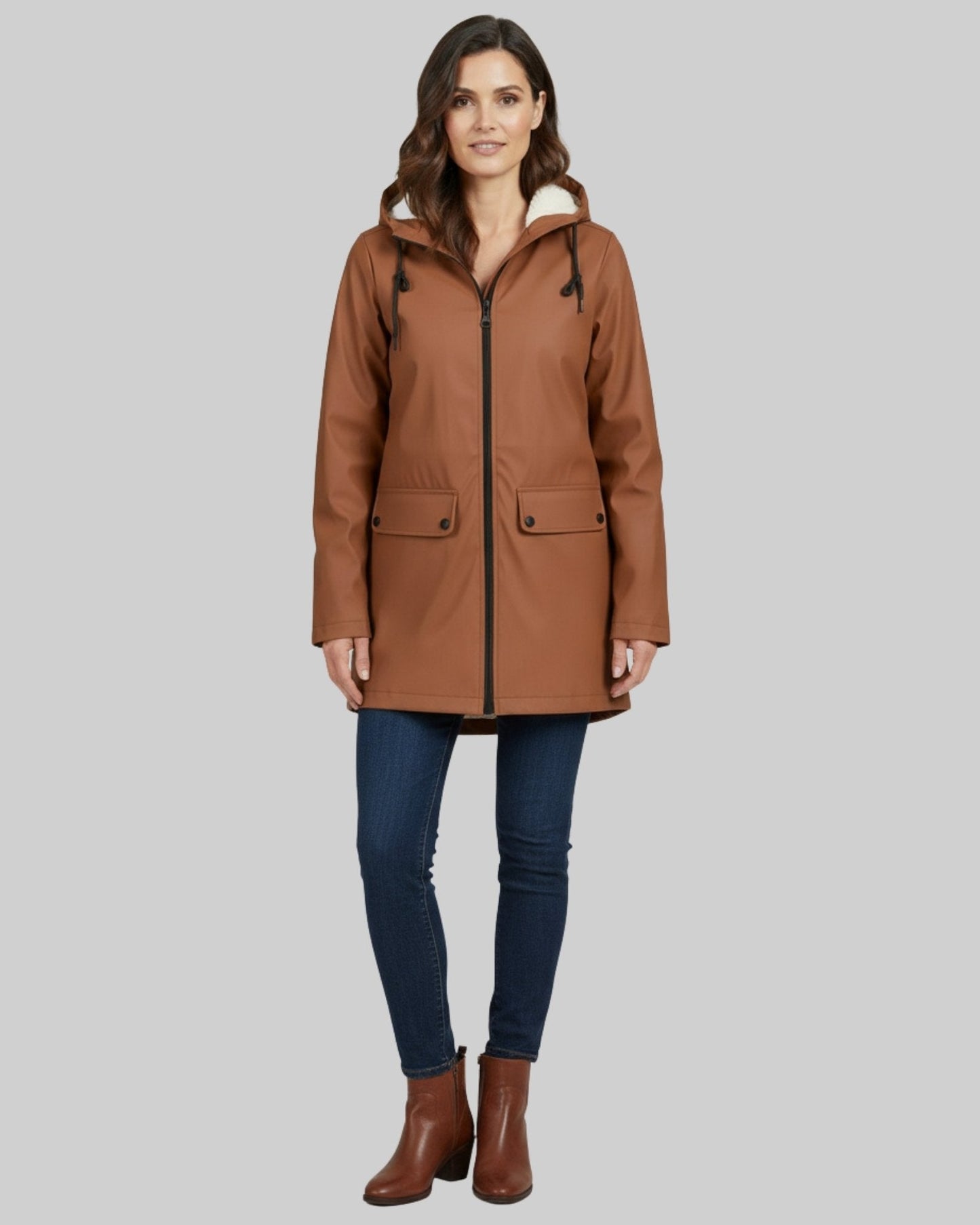 Amber | Fleece Lined Rain Parka