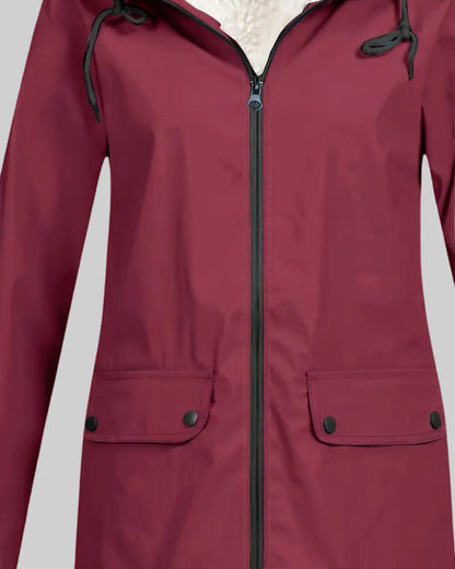 Amber | Fleece Lined Rain Parka