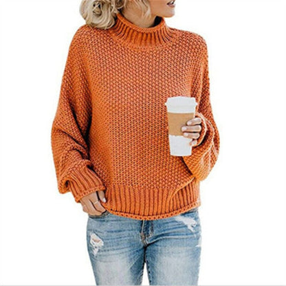 Eda - Exclusive Knitted Jumper With Stylish Roll Neck For True Cosy Comfort