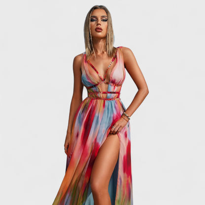 Clara - Long Painted Dress