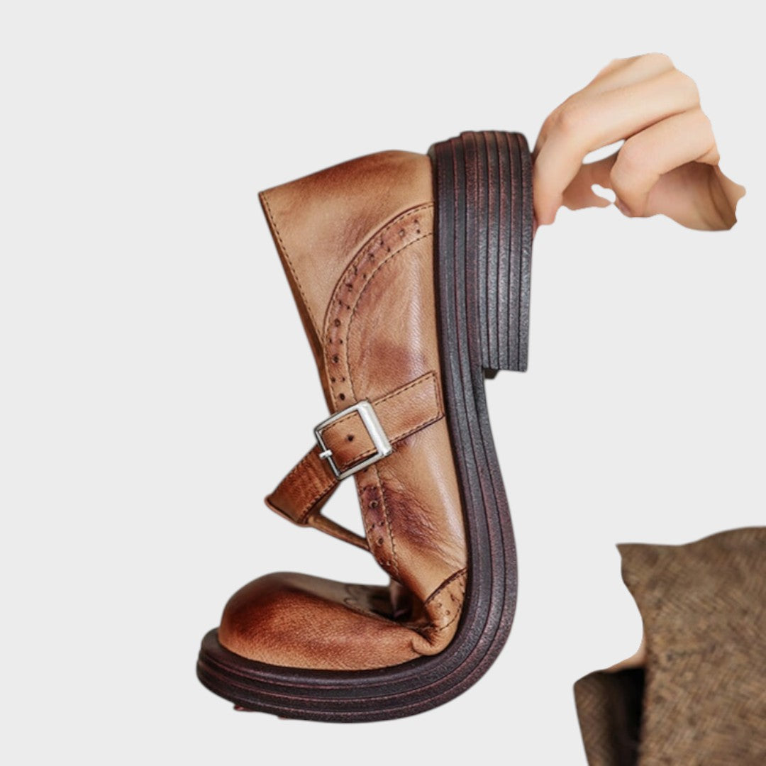 Alexandra | Elegant Leather Mary Jane Shoes