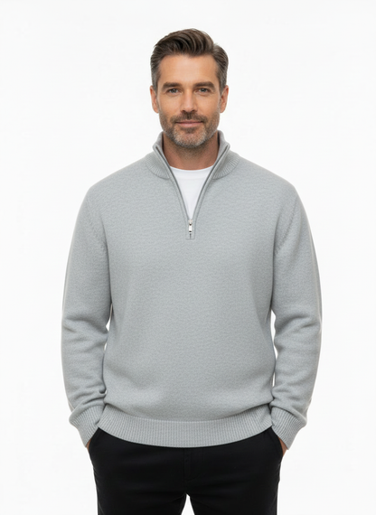 Aya Rose™ | Refined Half-Zip Sweater
